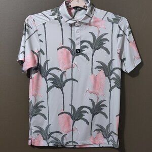 Bad Birdie Flamingo Golf Polo Men's SIZE MEDIUM